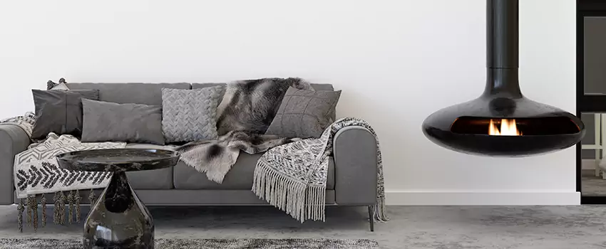 Circular Hanging Fireplace Installation Services in Fayetteville, GA