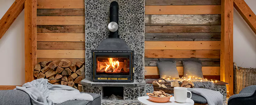 Thelin Hearth Products Direct Vent Gas Stove Fireplace Inspection in Fayetteville, Georgia